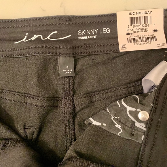 Holiday black skinny dressy pants from INC - Picture 2 of 5